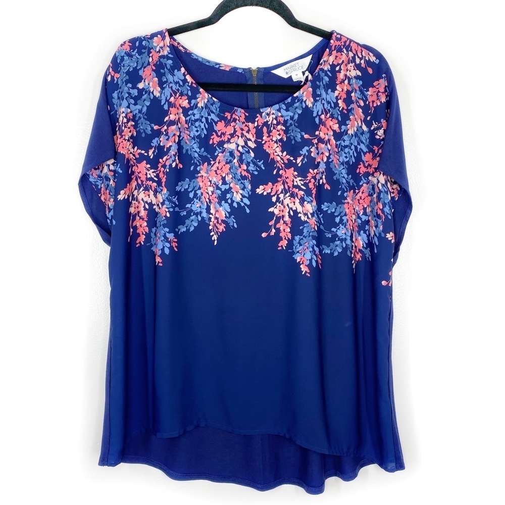 Market & Spruce Zayit zip back top